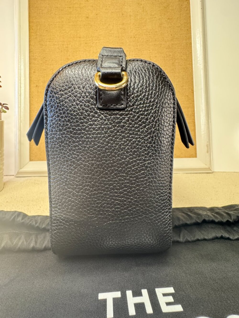 Marc Jacobs The Soft Box 23 Black Leather Crossbody Bag Gold Hardware Duster - Picture 4 of 16